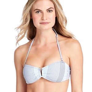 Vineyard Vines Ombré Seersucker Bandeau Swim Top